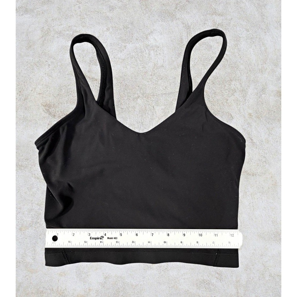 Lululemon Align Tank Top Womens 4 Black Nulu Cropped Yoga Built In Bra